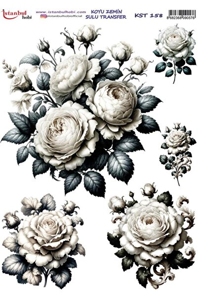 İstanbul Hobi Dark Background Water Transfer Paper 25X35Cm Kst-158