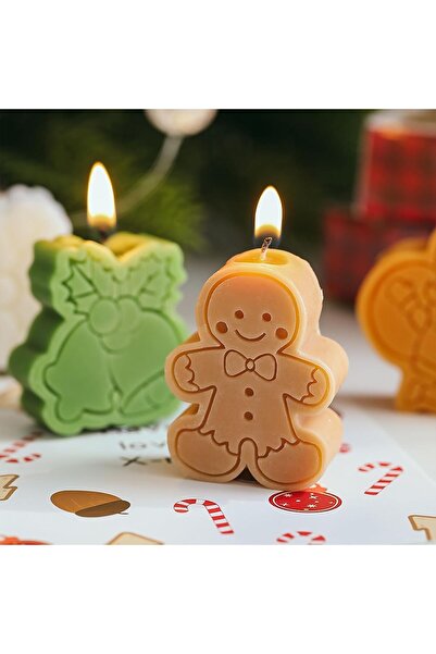 Flippy Set de 4 lumânări parfumate Flippy, temă de Crăciun, parafină, 10,2 x 9,1 x 2,7 cm, multicolore