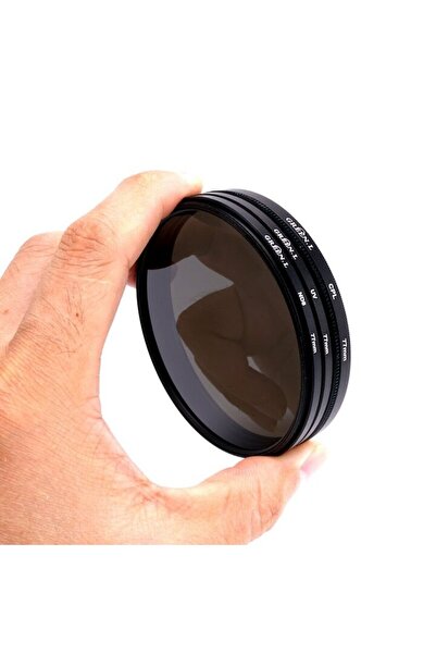 Green.L Set of 3 Filters, UV, CPL, ND8, 77 mm