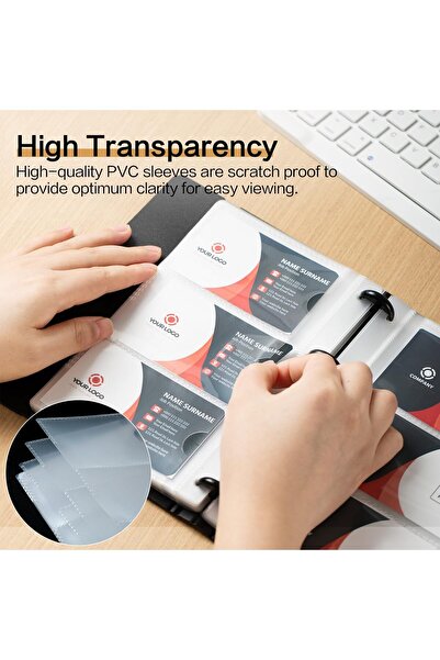 Deli Business Card Holder Wallet, Card Organizer, Name Card Holder - Fits 180 Cards