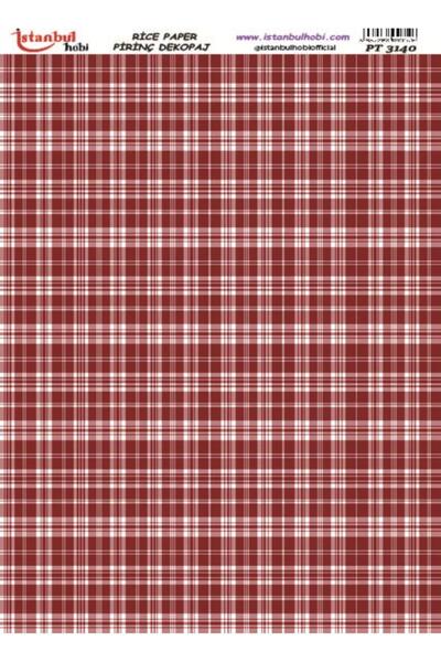 İstanbul Hobi Pirinç Dekopaj Kağıdı 30x42cm PT-3140 Ekose