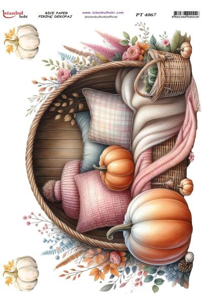 İstanbul Hobi ورق ديكور نحاسي 30×42 سم PT-4067 على شكل يقطينة