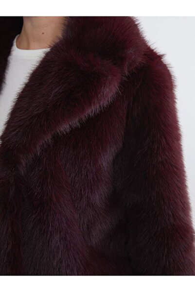 LC Waikiki Lcwaikiki Classic Jacket Collar Women Faux Fur Coat