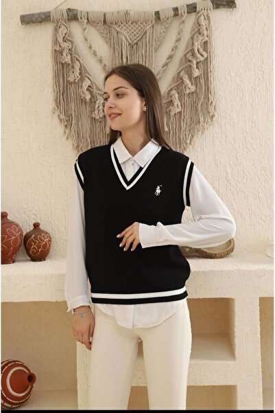 Abalı Yeni sezon "Ekru Kadın Regular Fit Kazayağı Desenli Triko"