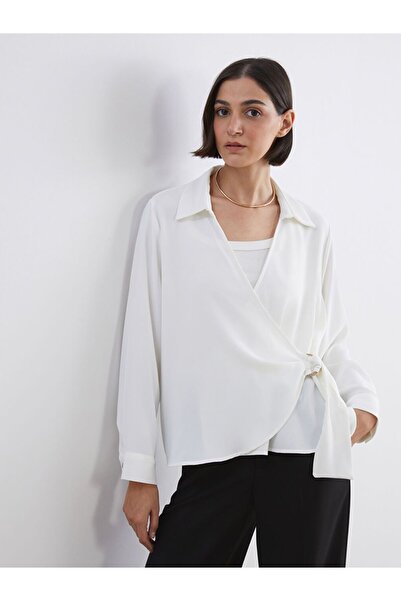 LC Waikiki Double Breasted Blouse with Binding Detail