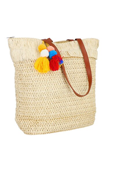 David Jones Geanta Dama de plaja paie/rafie Bej (BS58YQ2306045)