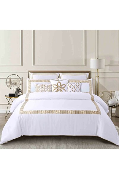 Orange Bed & Bath Folia | 100% Cotton Single Duvet Set, 11 Pieces