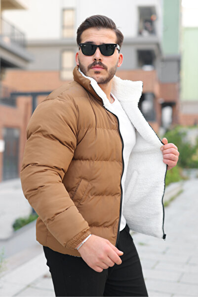 FASİON Men's Double-Sided Wearable Waterproof and Windproof Inflatable Jacket