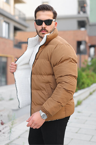 FASİON Men's Double-Sided Wearable Waterproof and Windproof Inflatable Jacket