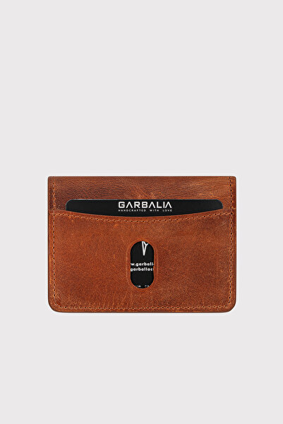 Garbalia Nahita Genuine Leather Slim Crazy Tan Card Holder Wallet
