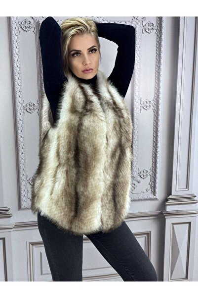 MAXORA SHOP Premium eco-fur vest with side pockets