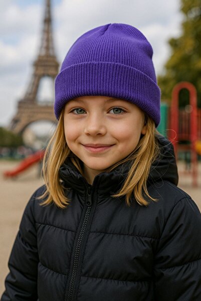 MARBERRY Beretă pentru fetiță violet basic 7-12 ani