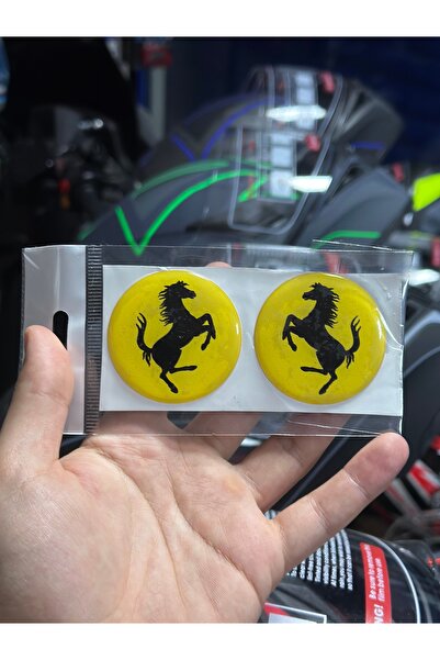 Palas Motor MOTOSİKLET REFLEKTÖR STİCKERI YUVARLAK FERRRARİİ ATI ETİKETİ / SA...