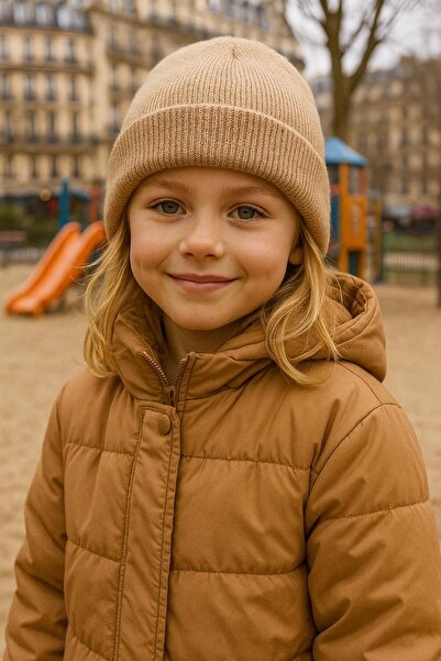 MARBERRY Camel basic Beretă pentru fete 7-12 ani