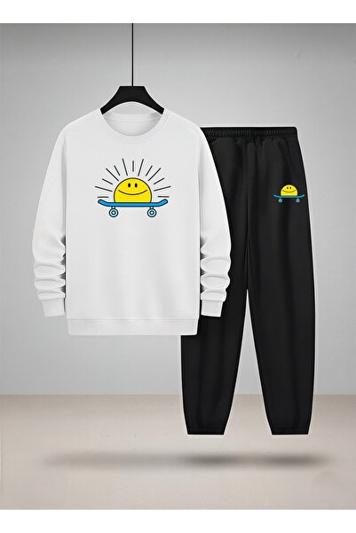 LORVEX Îmbrăcăminte pentru copii tricou - Set de trening cu gât rotund SKATEB...