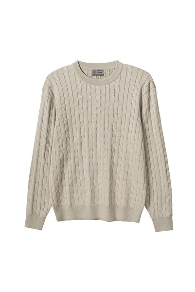 Giordano Men’s Cable Knit Crew Neck Long Sleeve Sweater