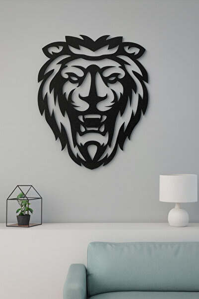Özyer Çeyiz Pictură murală cu figură de leu din metal