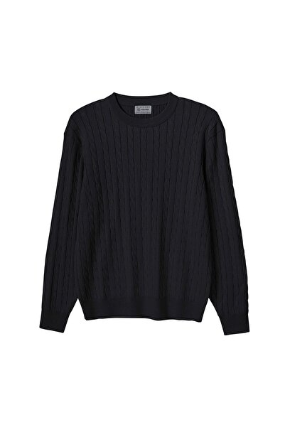 Giordano Men’s Cable Knit Crew Neck Long Sleeve Sweater
