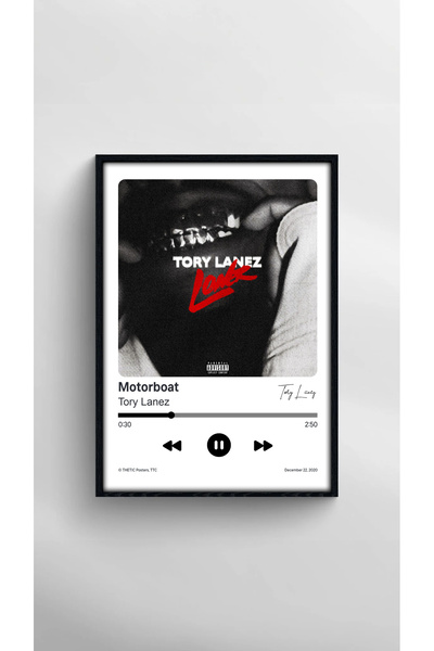 Thetic Tory Lanez - Motorboat Single Collection Premium Spotify Poster - Song Poster!