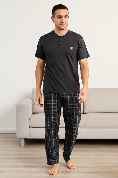 Tenra Ανδρικό Σετ Πιτζάμες 100% Βαμβάκι Κοντό μανίκι