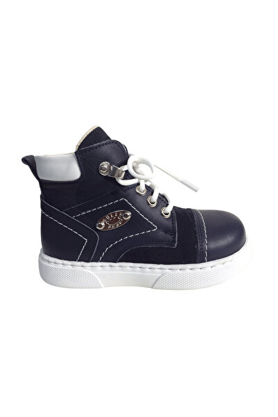 OrtopedikAL Ortopedikal1001 Ridente Navy Blue Baby Boy Boots 100% Leather Zip...