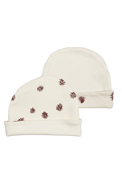 Lovedbaby Caciulita bebelusi cu 2 fete, 100% bumbac, Buttercream pinecone, NB...