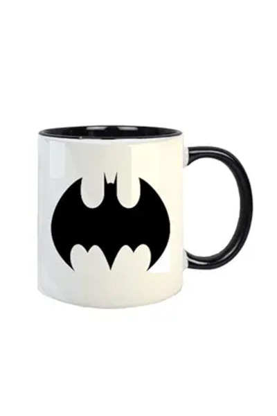NASAQ Gen7 Batman Cartoon Printed Ceramic Mug, 11 oz (350 ml) Three Tone Black - Pack of 1