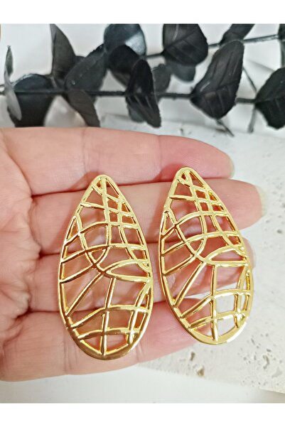 mos&more Gold Long Pierced Earrings