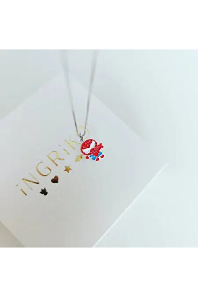 iNGRiKO Spiderman necklace for boys made of 925 silver with rhodium plating