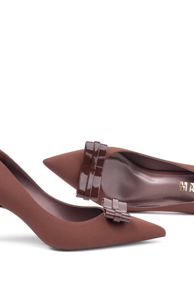 Tasarım Elegant Buckle Brown Pointed Toe Thin Heeled Women's Classic Stiletto Shoes – Formal-Casual-Party