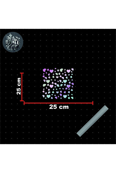 sticker Multi Heart Sticker25X25Cm Foil Cut Universal Pattern Coating Car-Motorcycle-Helmet-Laptop Hologram