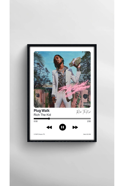 Thetic Rich the Kid - Plug Walk Single Collection Premium Spotify Poster - Song Poster!