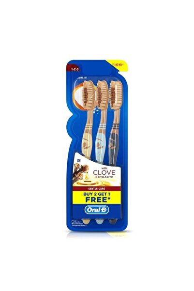 Oral-B Oral-B Clove Extract Gum and Teeth Cleaning Brush Set, 3 Brushes - Extra Soft