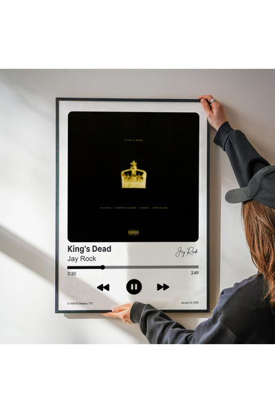 Thetic Jay Rock - King's Dead Single Collection Premium Spotify Poster - Song Poster!