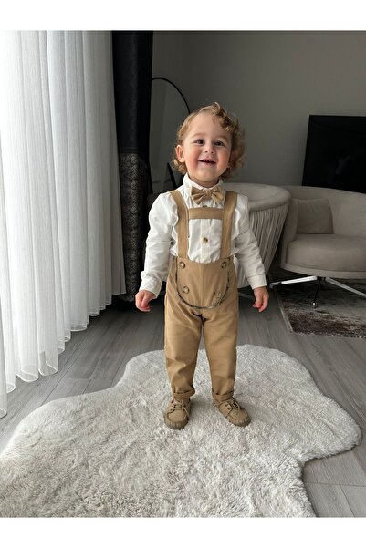 favorimkids Salopet Set 3-Piece Set Shirt Salopet Bow Tie