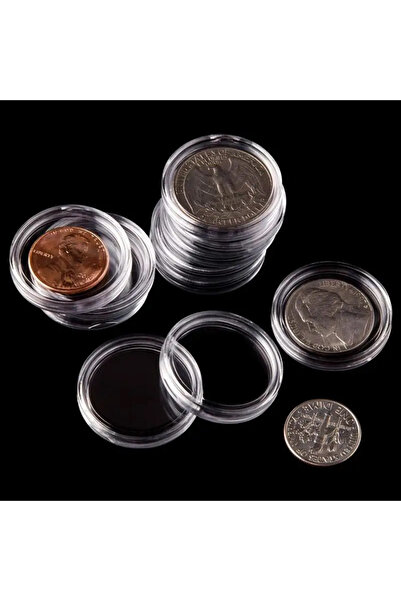 LUDOVAN Set of 60 Coin Capsules, with black protective foam, 8 sizes (18/20/22/25/27/30/39/41 mm)