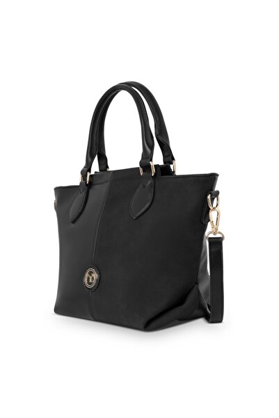 Nobo Casual women's handbag with imitation velvet Black NBAG-R1070-C020