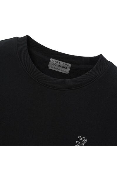 Giordano Men’s French Terry Crew Neck Relaxed Fit Sweatshirt