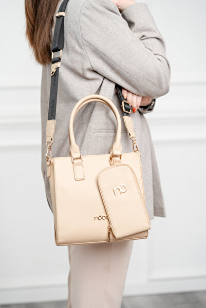 Nobo Women's Mini Shopper Bag with Phone Holder in Beige NBAG-R0940-C015
