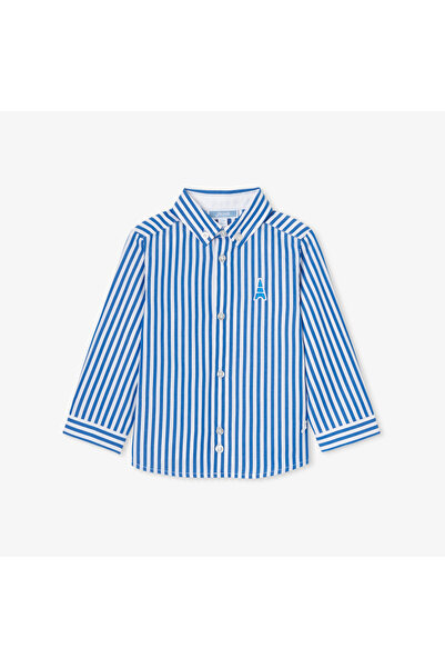 jacadi Baby Boy Striped Poplin Shirt