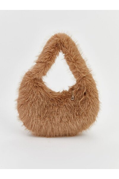 LC Waikiki Lcw Accessories Women's Baguette Bag with Fur