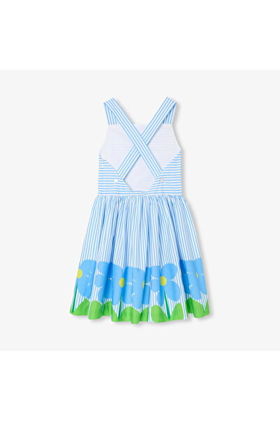 jacadi Girl's Cross Back Strap Poplin Dress