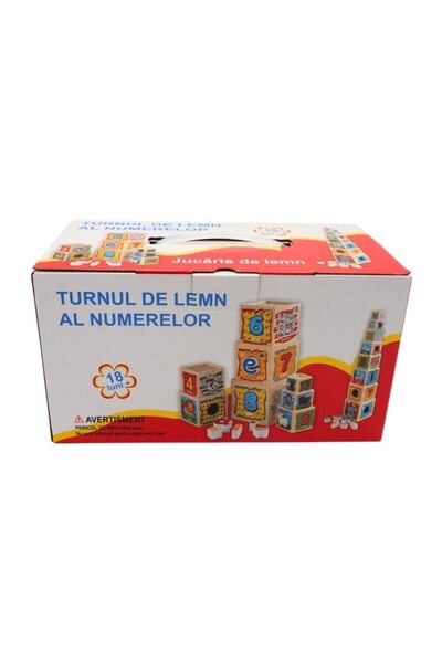 OEM Montessori educational cubes with shapes, numbers and animals, multicolor wood