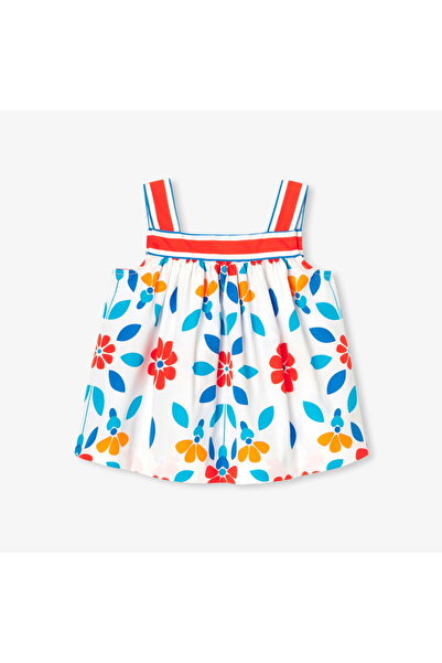 jacadi Baby Girl Floral Motif Poplin Blouse