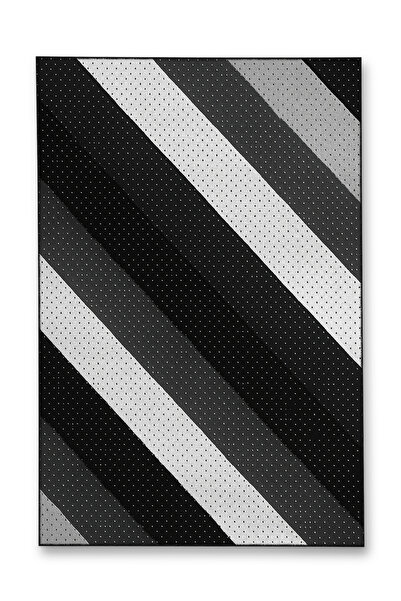 Rugs Modern Halı MOSSO Μαύρο Γκρι Αποχρώσεις Σταυρωτές Γραμμές Υφαντό Σχέδιο ...