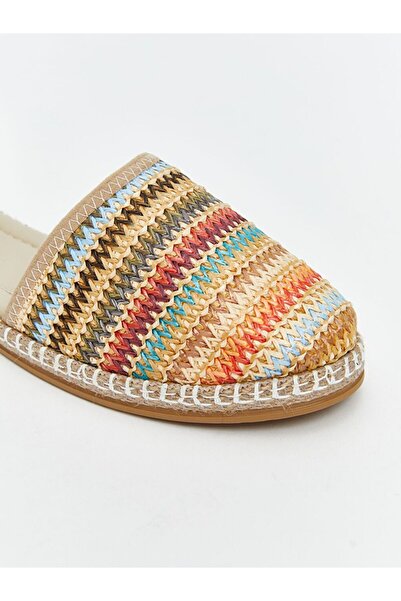 LC Waikiki Koor Women's Straw Sandals with Ankle Strap