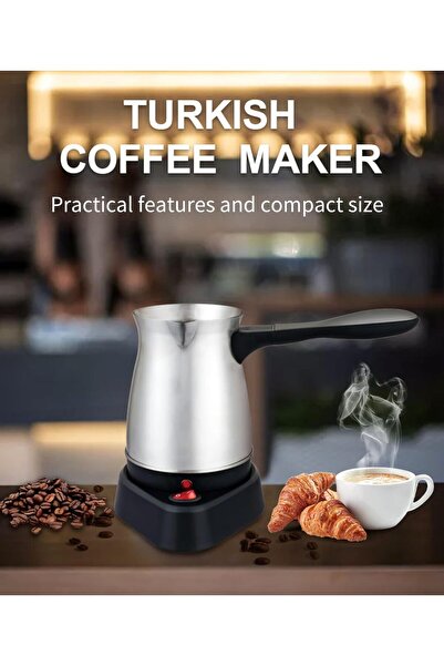Bonjour Turkish Coffee Maker, 600ML Electric Stainless Steel, 6 Cups