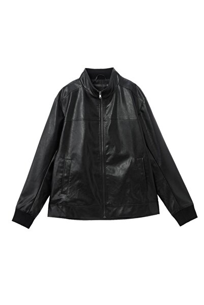 Giordano Men's Regular Fit Leather Jacket