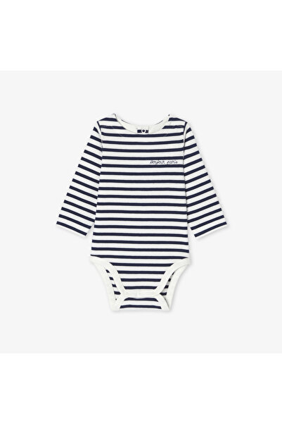 jacadi Newborn Baby Striped Long Sleeve Bodysuit