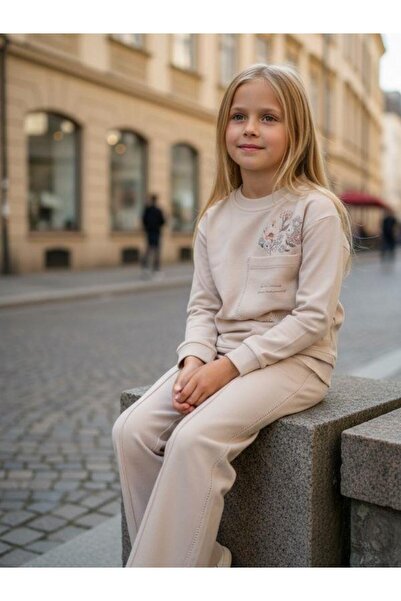 Zekids Flared Sets of Floral Patterned Girls' Clothing